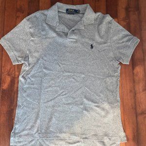 Men's Polo Ralph Lauren Grey Polo Size:S Custom Fit